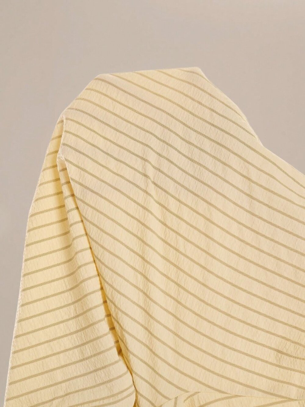 Yellow Casual Chic Women's Striped Waist Trousers - Picture 6 of 7